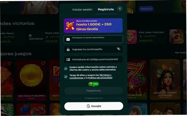 Registro en SavaSpin Casino