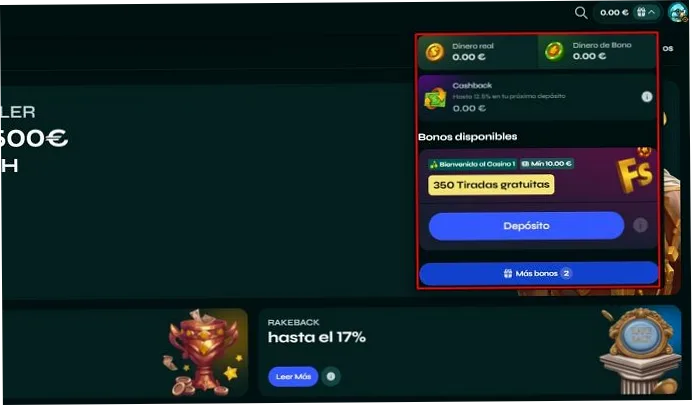 Panel de bonos SavaSpin