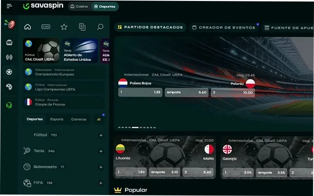 Deportes en SavaSpin
