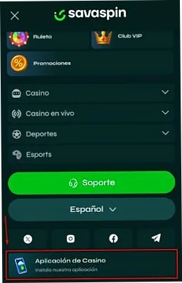 Descarga app SavaSpin